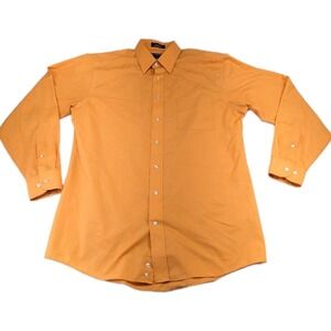 Stafford Performance Classic The‎ Super Shirt Men's Long Sleeve Orange 16 34-35